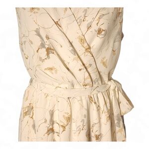 Gilli dress, large, cream marbles pattern